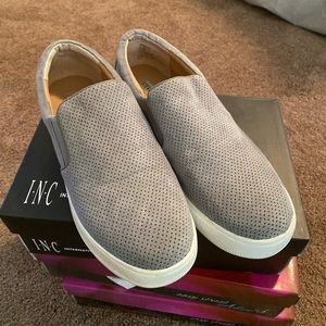 Steve Madden grey slip ons